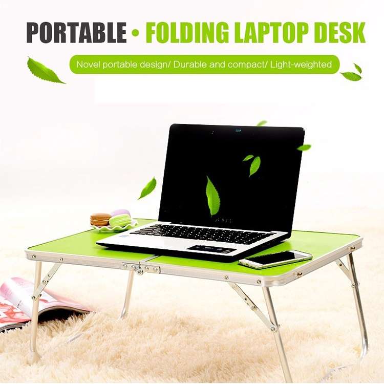 MFurn  Foldable Laptop Table for Bed - Lap Desk & Breakfast Serving Tray- Wood Colour