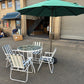 MFurn Angelique 7-Piece Outdoor Patio Dining Set with Umbrella