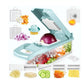 Multifunctional Vegetable Cutter Shredders Slicer with Drain Basket Potato Chopper Grater Stainless Steel Accessories Gray