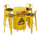 MFurn Modern Industrial Style Barrel Chair Set Round Metal Coffee Table & Oil Drum Furniture for Outdoor Kitchen or Home Bar-Various Colours-Only Available On Pre-Order Sales
