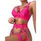 Lingerie Set For  Women Sexy Strappy Lingerie Underwear Bra Garter Set With Chain-Various Colours