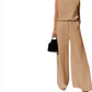 Ladies Elegant Matching Top/Wide Bottom Pants 2pc Set