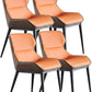 Modern Leather Mid Century Dining Chairs, Upholstered Kitchen Dining Room Chairs, High Backrest Dinner Chair for Living Room Bedrooms