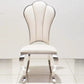 Modern Dining Chairs | Leatherette Dining Room Chairs with Stainless Steel Legs