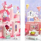 Generic Bunny Big Castle Villa Dessert House Living Room Bedroom Bunk Bed Girls Playing House Children's Toys Doll House for Kids