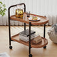 Storage Trolley Cart Removable Side Table with Wheels Multifunctional Storage Organizer for Kitchen Bathroom Living Room Laundry,Utility Rolling Carts 2Tier- Various Options