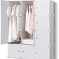 MHome Modern 12-Cube Modular Wardrobe – Portable Closet with Hanging Space