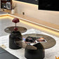 MFurn Nordic Modern Coffee Table with Sleek European-Style Design Clear Glass Top and Wood Panel for Living Rooms