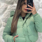 Ladies Hooded Cropped Puffer Jacket-Various Colours