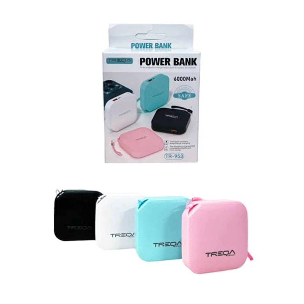 Treka Portable Power Bank - 6000mAh-Various Colours