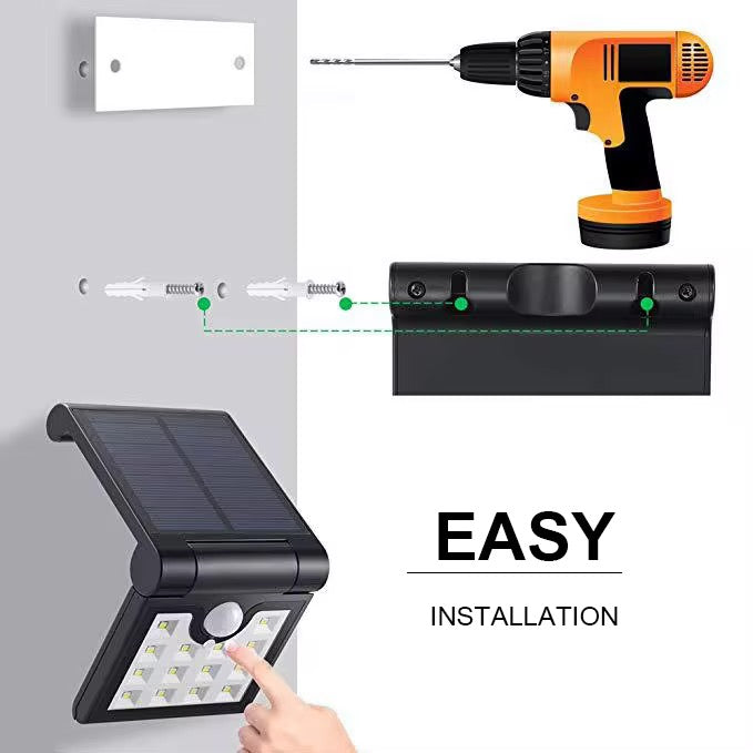 MTech Solar Powered LED Wall Light