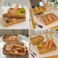 MHome  Kitchen Bread Serving Trays Unique Rectangular Woven Baskets for Fruit and Bread with Easy Carry Handle 3pc Set