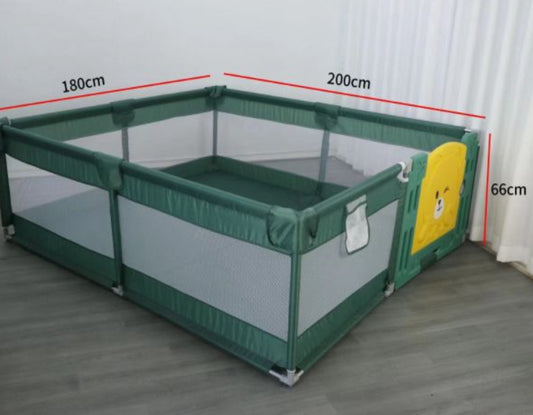 Baby Toddler Safety Playpen, Light Green , 2x1.8Mx66CM