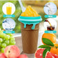 Slushie Maker Cup, Quick Frozen Magic Cup 500ml Slushy Cup Silicone Smoothies Squeeze Cup with Lid for Milk Shake, Fruit Juice, Cola