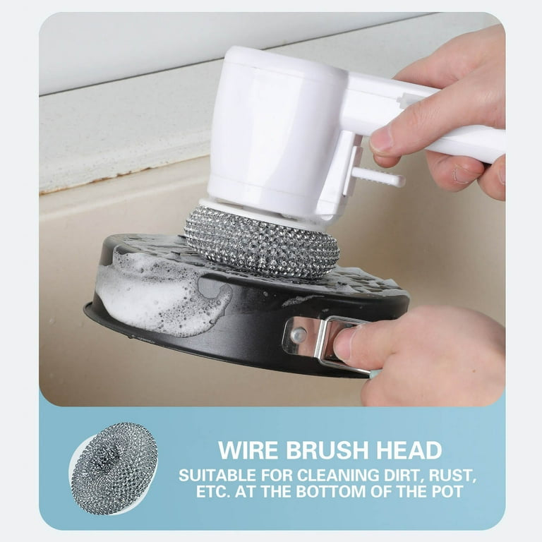 Multifunctional cleaning brush, household brush, steel wire brush, kitchen and bathroom brush