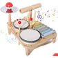 Multifunctional Wooden Drum Kit for Kids - Early Learning Music Toy Set