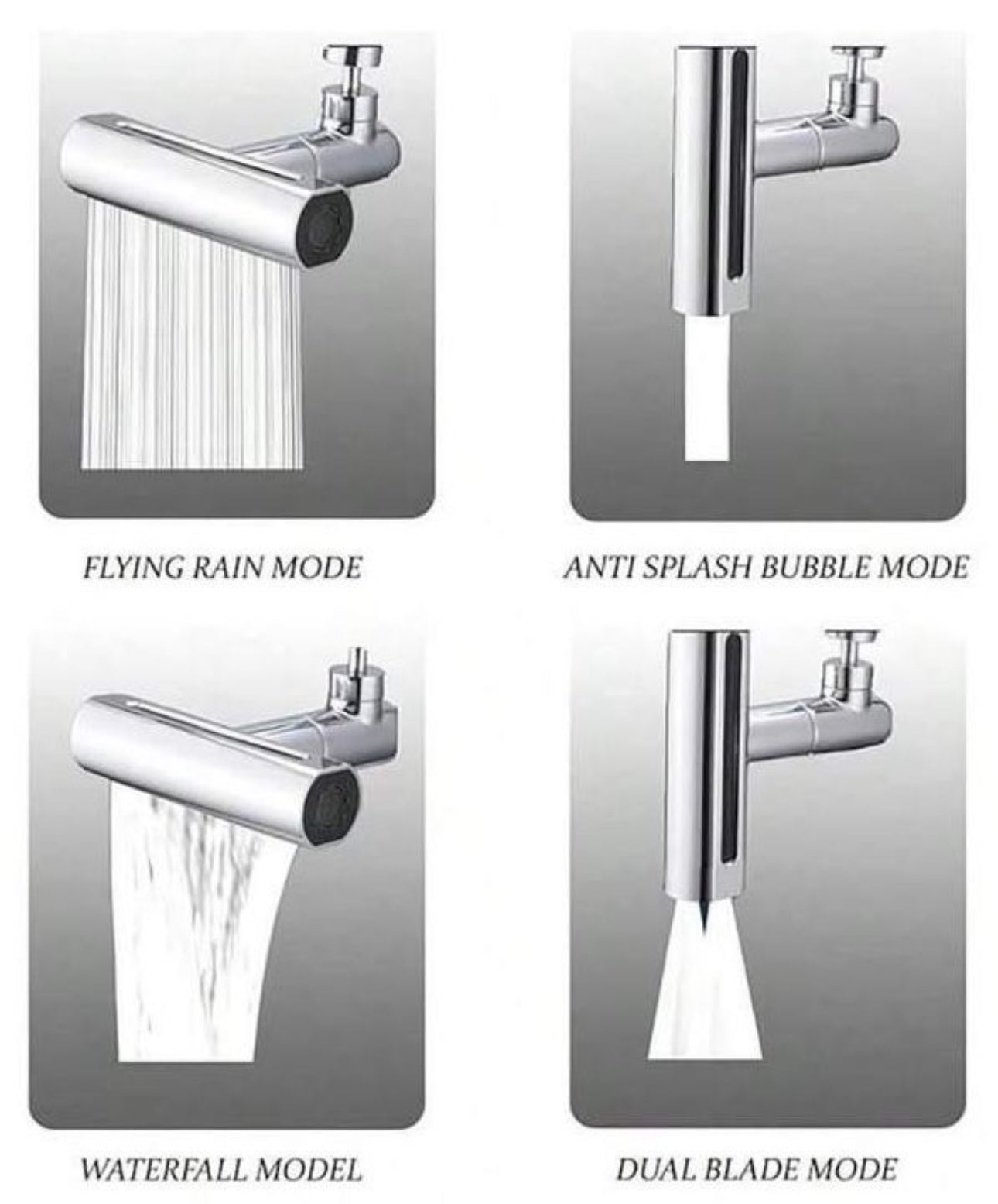 Faucet Extender Bathroom Sink Swivel Attachment Anti Splash -Rain Type