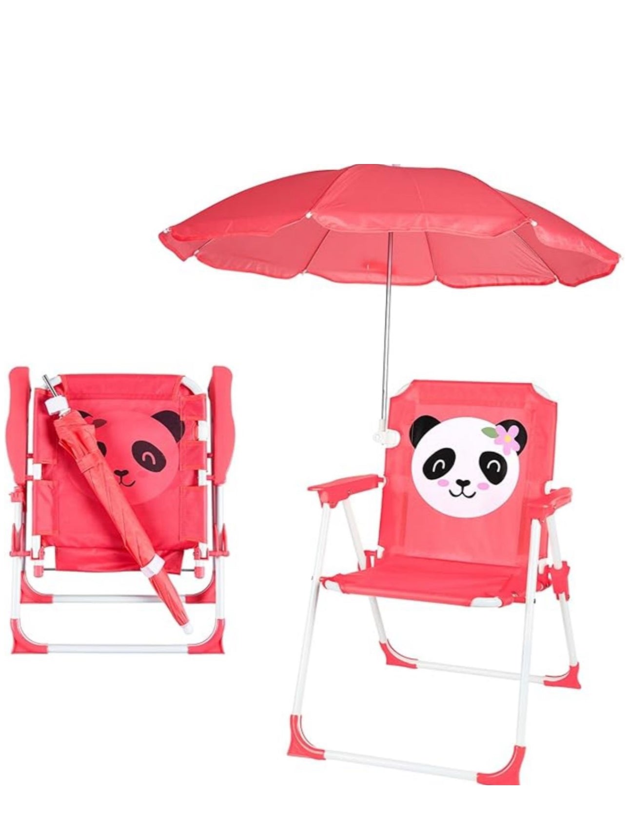 MBaby Kids Folding Animal Chair – Lightweight, Portable & Adorable With Umbrella- Various Colours