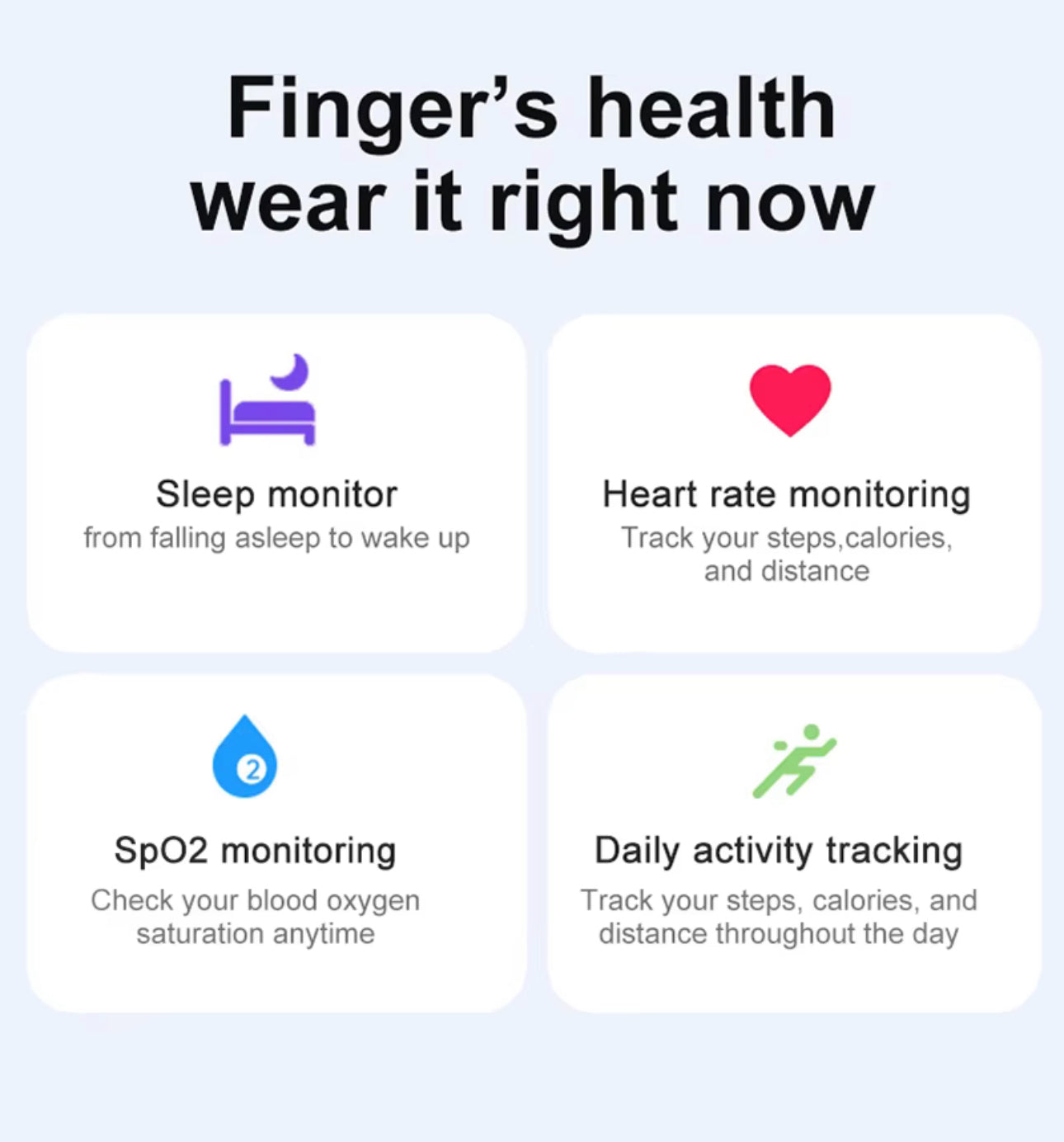 SENBONO Smart Health Ring R03 With Blood Oxygen Heart Rate Sleep Tracking Wearable Electronic Smart Ring For Men & Women-Various Options