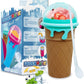 Slushie Maker Cup, Quick Frozen Magic Cup 500ml Slushy Cup Silicone Smoothies Squeeze Cup with Lid for Milk Shake, Fruit Juice, Cola