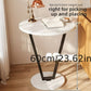 MFurn Contemporary End Accent Table – Marble Top with Metal Frame