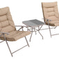 MFurn Ventura 3 Piece Folding Patio Set With Padded Chairs And Table