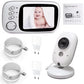 MKids 3.2” Digital Baby Sitter Monitor with Night Vision, Temperature display, time display