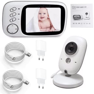 MKids 3.2” Digital Baby Sitter Monitor with Night Vision, Temperature display, time display