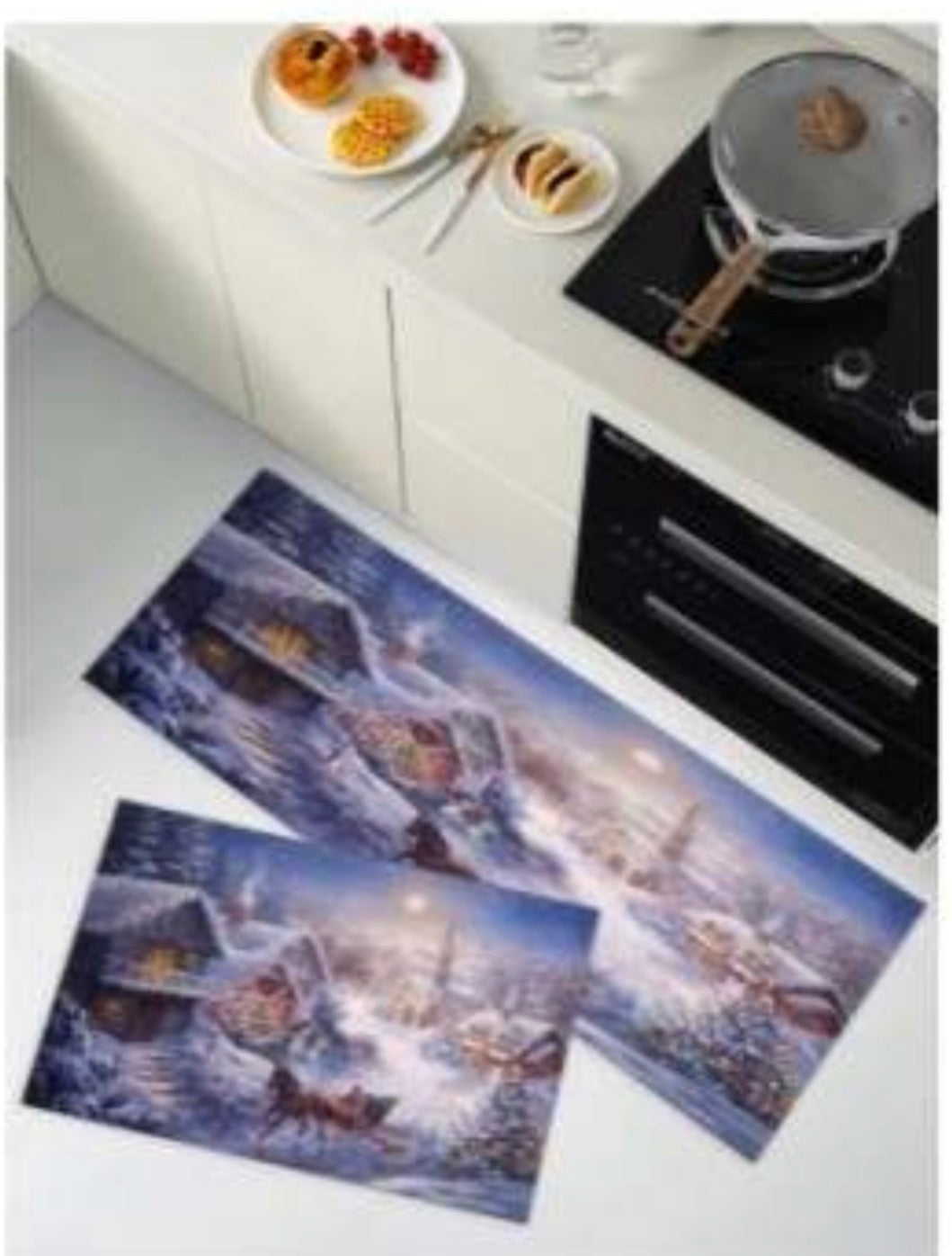 MHome Christmas Themed Floor Mat Set 2pc Various Colours