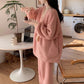 Ladies Coral Fleece Pyjamas  Autumn/Winter Thick Padded Warm Sweet Lace Suit Winter-Various Colours