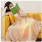 Large Plush we USB Electric Heated Blanket Warm Throw Poncho Wrap Blanket Shawl Portable