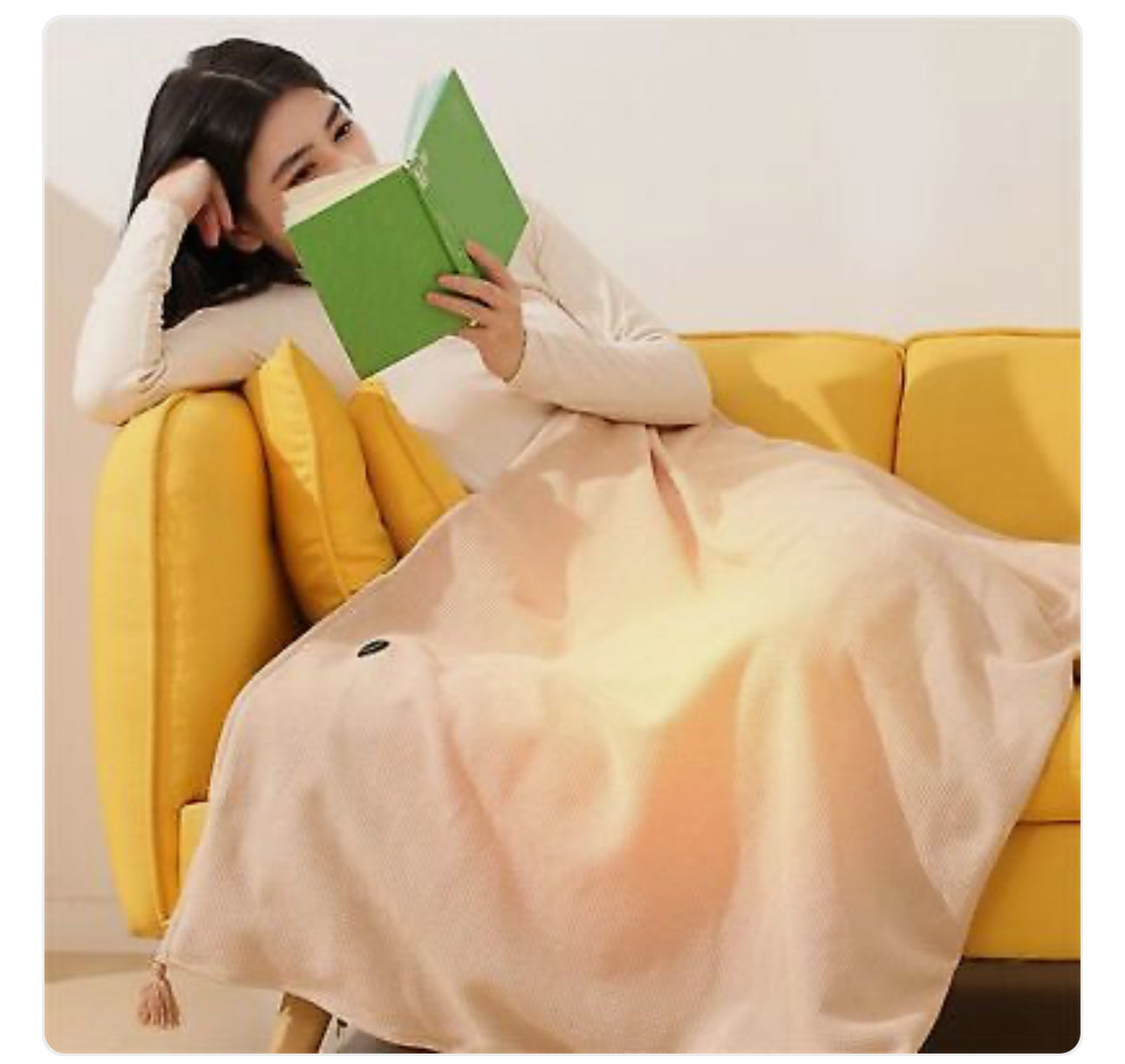 Large Plush we USB Electric Heated Blanket Warm Throw Poncho Wrap Blanket Shawl Portable