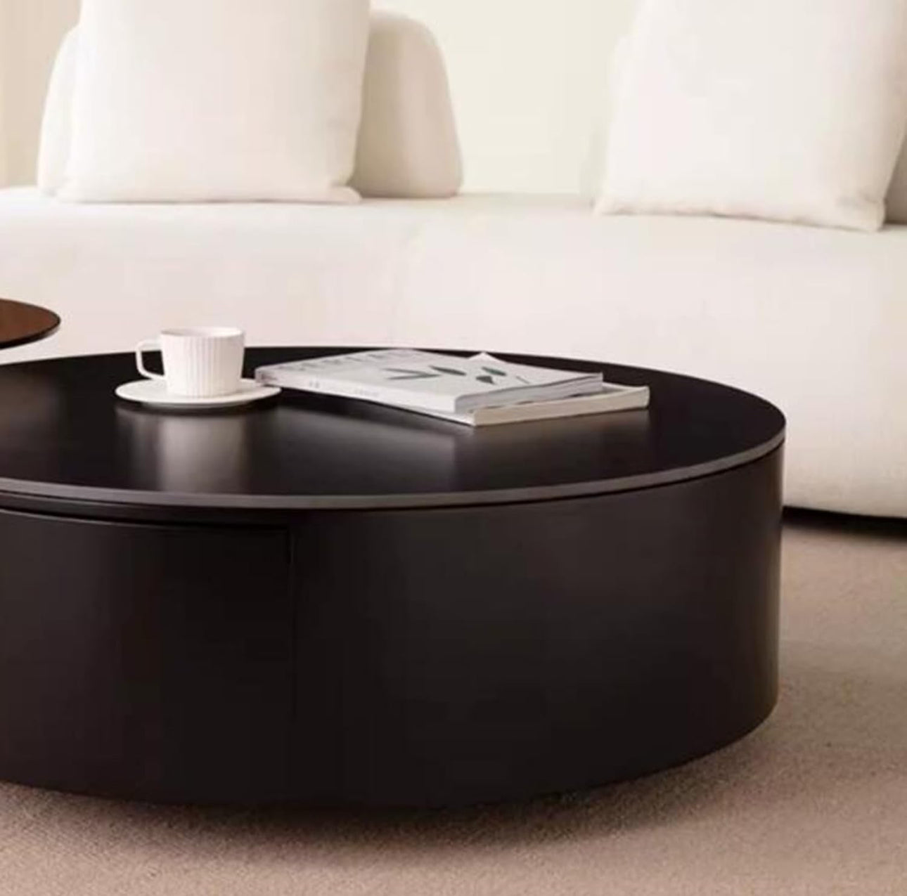 MFurn Round Mosiac Coffee Table With Glass 2pc