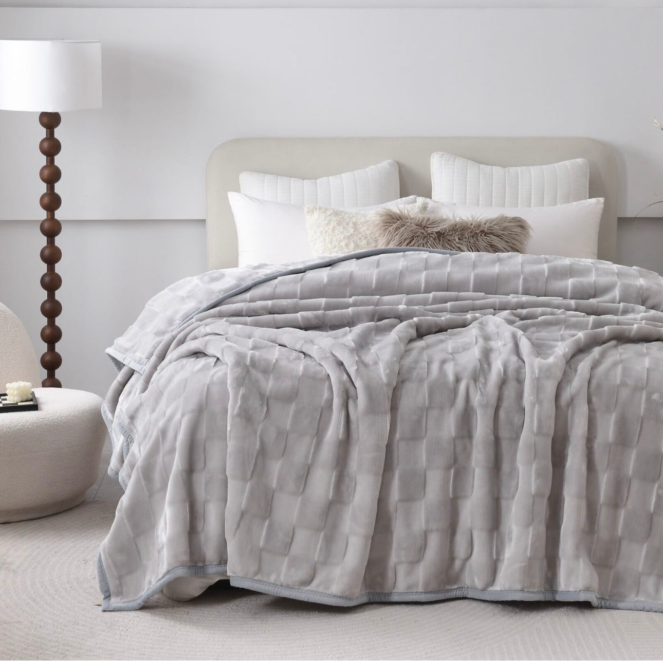 MHome Plush Winter Blankets 10kg 1ply -Various Colours