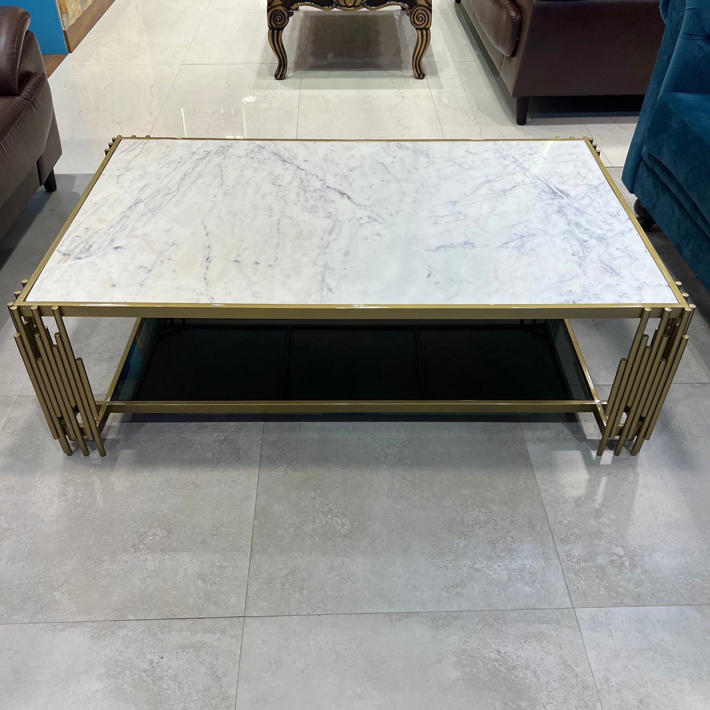 Metal/Marble Top Centre Table