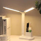 Double Heads LED Desk Reading Lamp Table Light Touch Control Dimmable Office