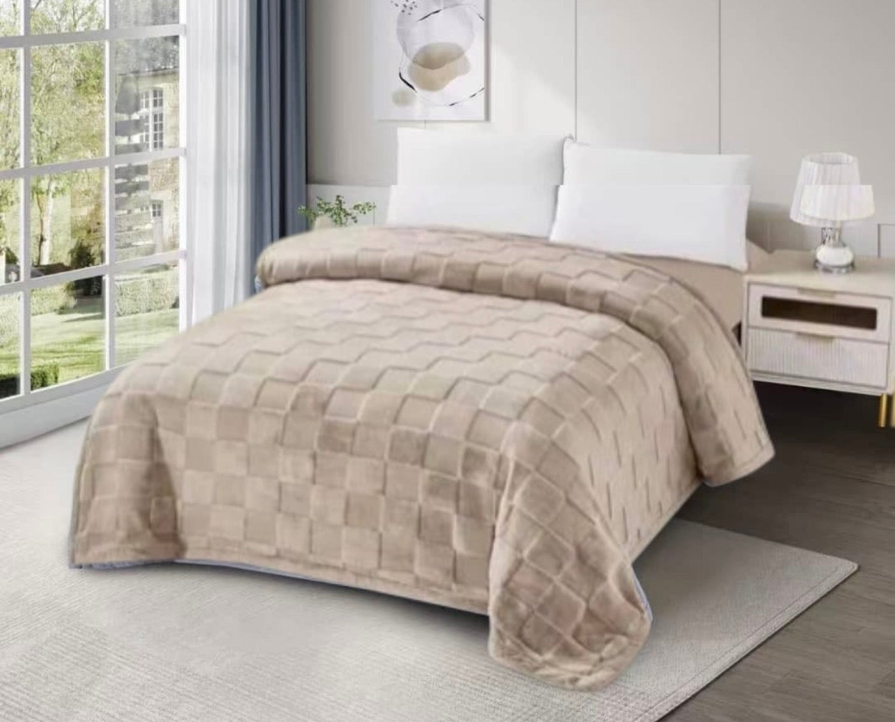 MHome Plush Winter Blankets 10kg 1ply -Various Colours