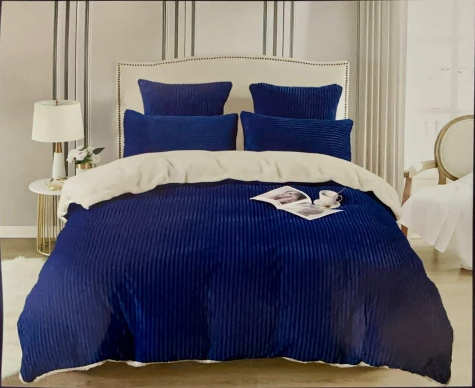 MHome 5pc Corduroy Comforter Set-Various Colours
