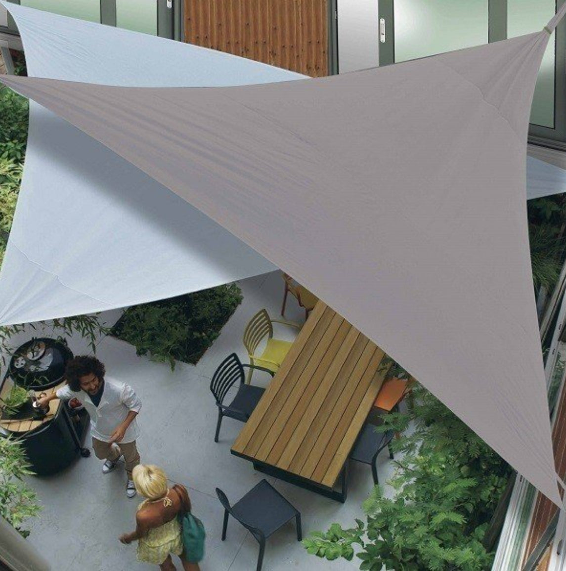 MHome Sunshade Net Triangular UV Protection, For Outdoor Patio, Garden Gazebo, Pool Decks-Various Options
