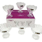 MHome 6pc Glass Dessert Bowl Set – Smoothies, Ice Cream & Desserts