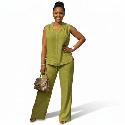Ladies SummerCasual Two-Piece Set-Various Colours