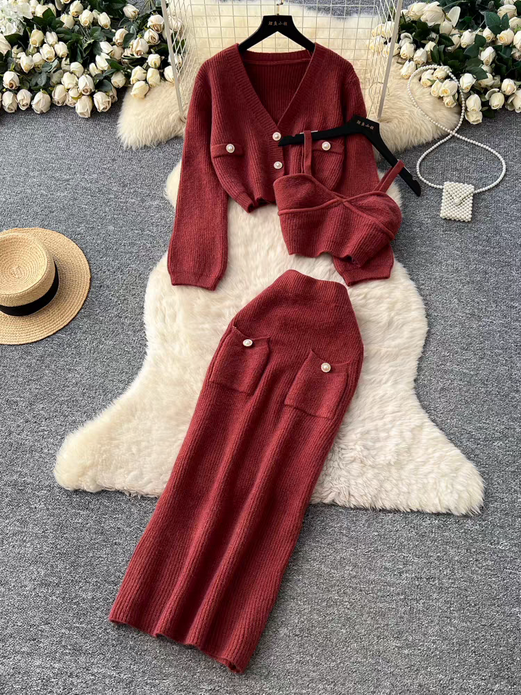 Ladies Trendy Winter Suits 3pc-Various Colours