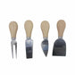 MHome Round Bamboo Cheese Board Set with 4 Serving Tools – 29cm