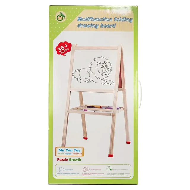 Foldable Magnetic Wooden Easel Board