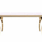 Marble Dining Table 6 Seater - Gold