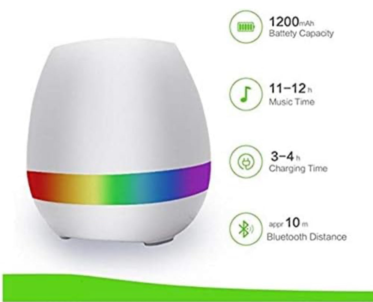 Creative Smart Bluetooth Touch Music Flower Home Office Decoration Green Music Flowerpot Night Light with Speaker
