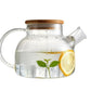 Glass teapot 1L Wooden Lid