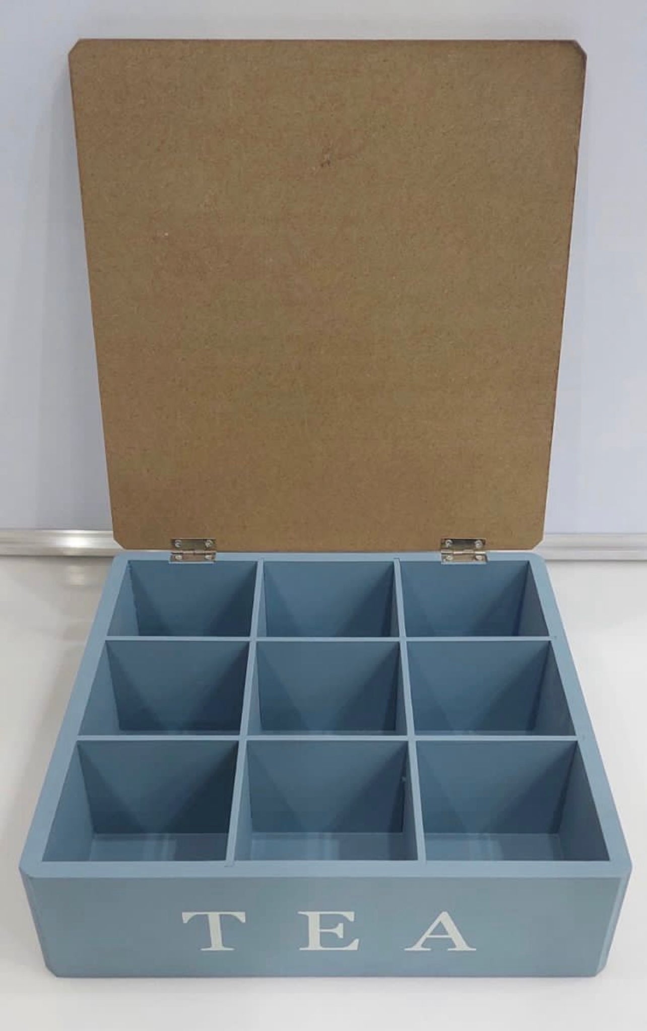 Natural Wooden Tea Box 9 Compartment