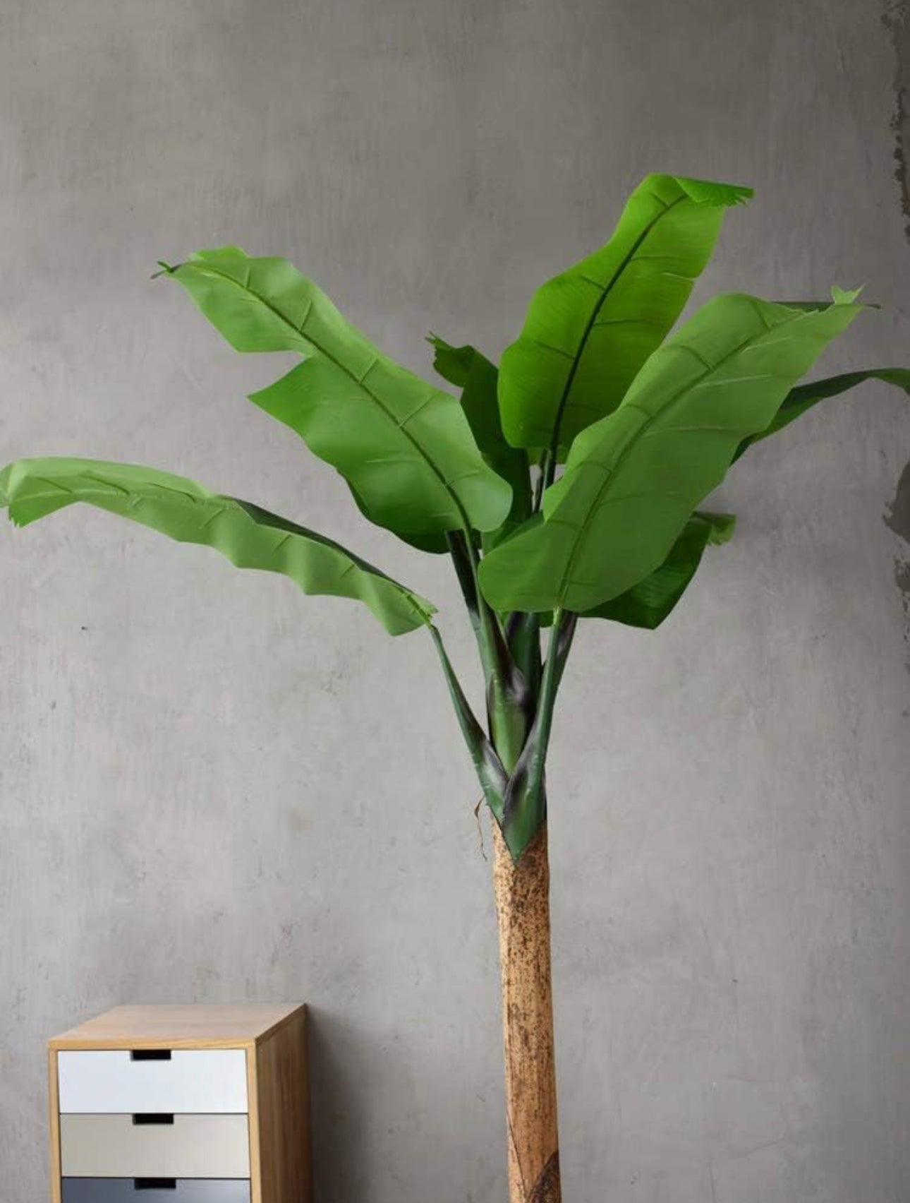 Artificial Banana Tree - Crack Banana Tree - Artificial Plant Floor (with Pot),2.5M