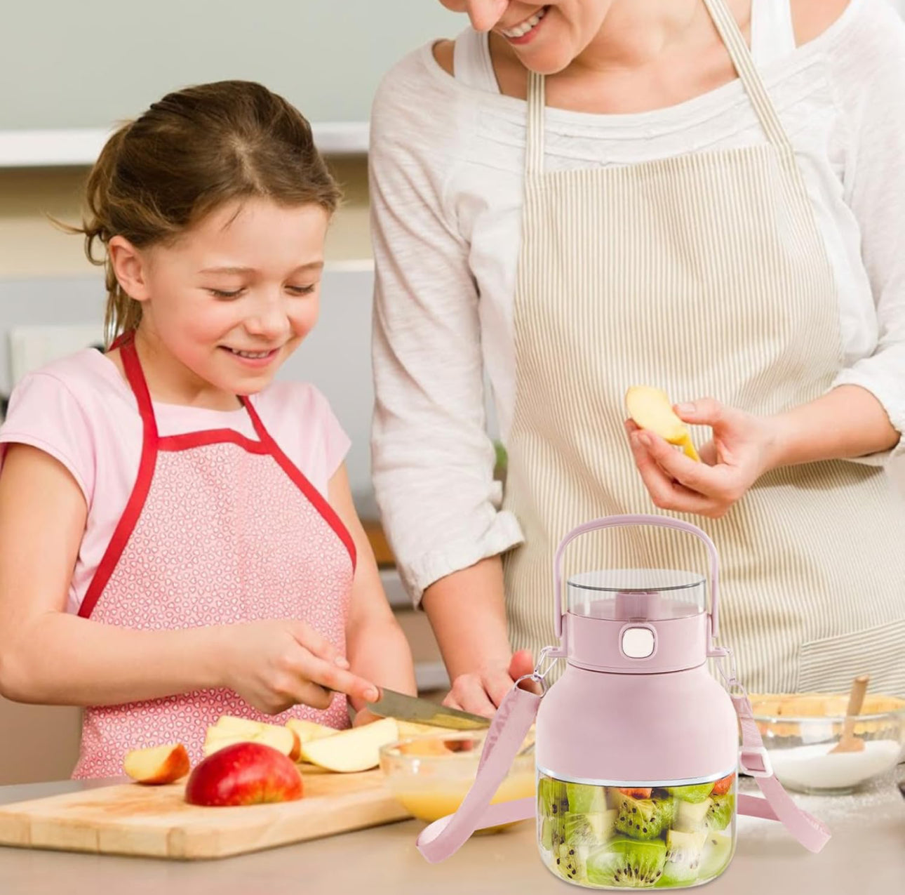 Mini Blender with Lid, Rechargeable Blender with Portable Cup Lid, Mini Cordless Blender Cup with Leakproof Travel Lid, Bpa Free Blade Juice Mixer, Odorless